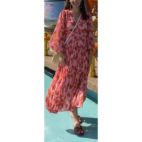 A.L.C. Dresses & Skirts - A.L.C. Annie Silk Maxi Dress in Rosa Multi Size 6